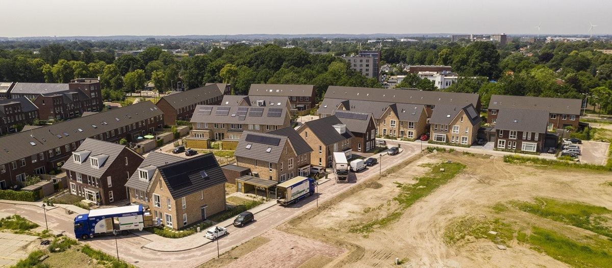 Luchtfoto van het project Ninox