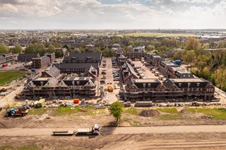 Foto van boven van het hele project van Noordwijkerhout in Den Houten