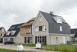 Prefab daken met afwisselende dakbedekking