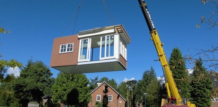 Prefab uitbouw in 5 dagen geplaatst