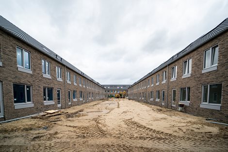 Rijtjeswoningen in Almere De Stripmaker met Prefab Elementen geproduceerd door Emergo Prefab