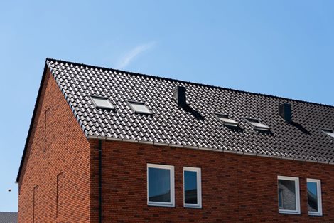Prefab daken voor woningen in Leidschenveen