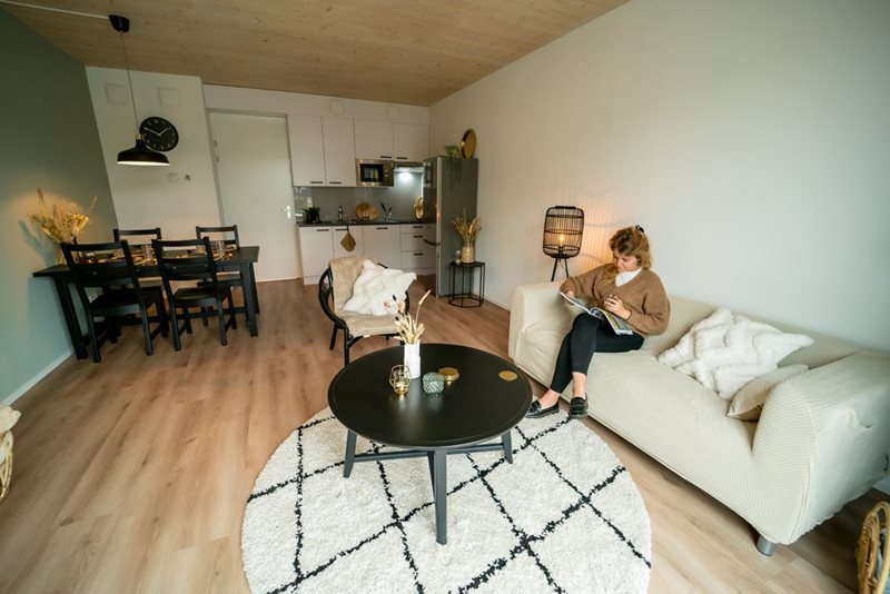 Interieur van de prefab modulaire woning Premodu in Almelo